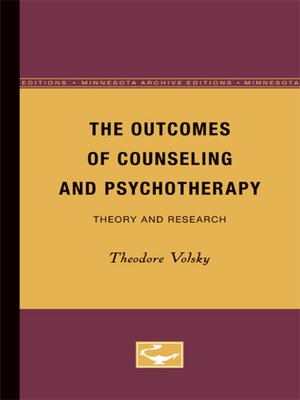 cover image of The Outcomes of Counseling and Psychotherapy